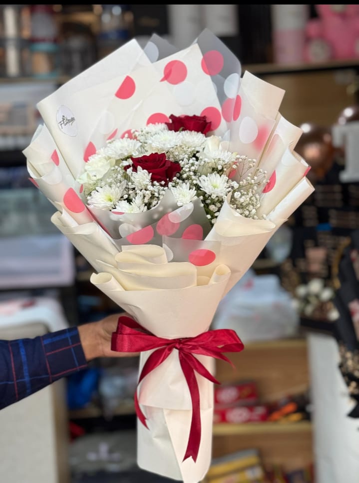 White And Red Roses