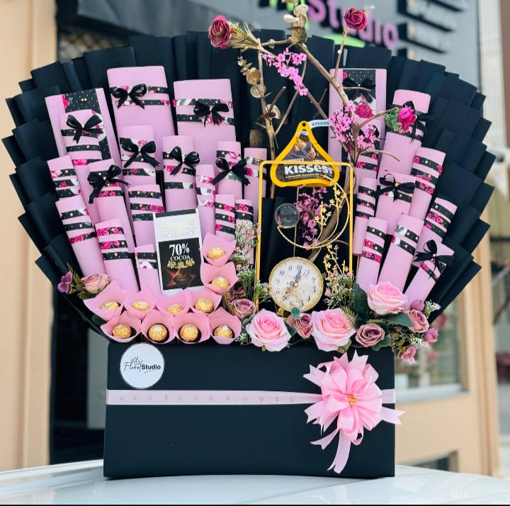 "Elegant Chocolate Blossom Hamper"